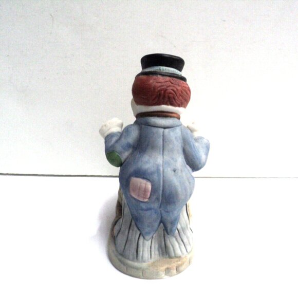 Hobo Clown, Trashcan Candle Holder Luvkins Figurine Jasco Porcelain Taiwan 1980s - Picture 2 of 5